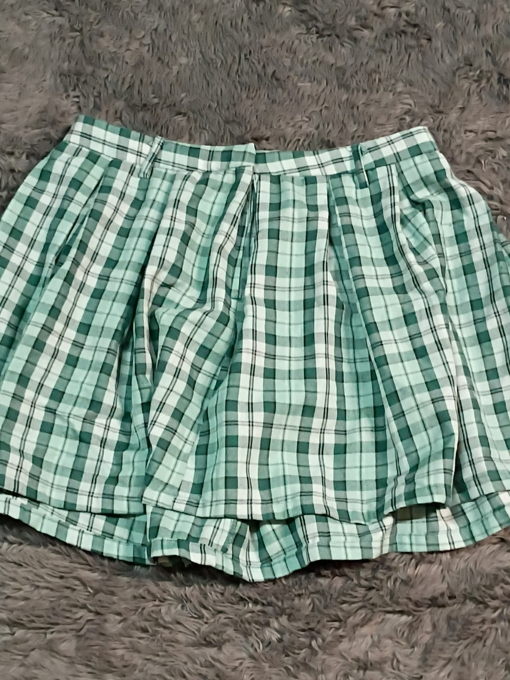 Hot Topic Green Plaid Skirt